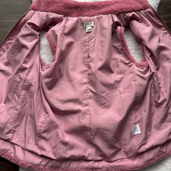 J.Crew Women's Plush Faux Fur Full Zip Vest Guava size S - Picture 5 of 8